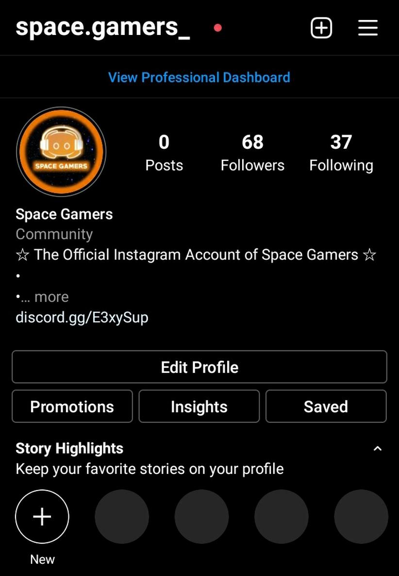 Akun Instagram Space Gamers